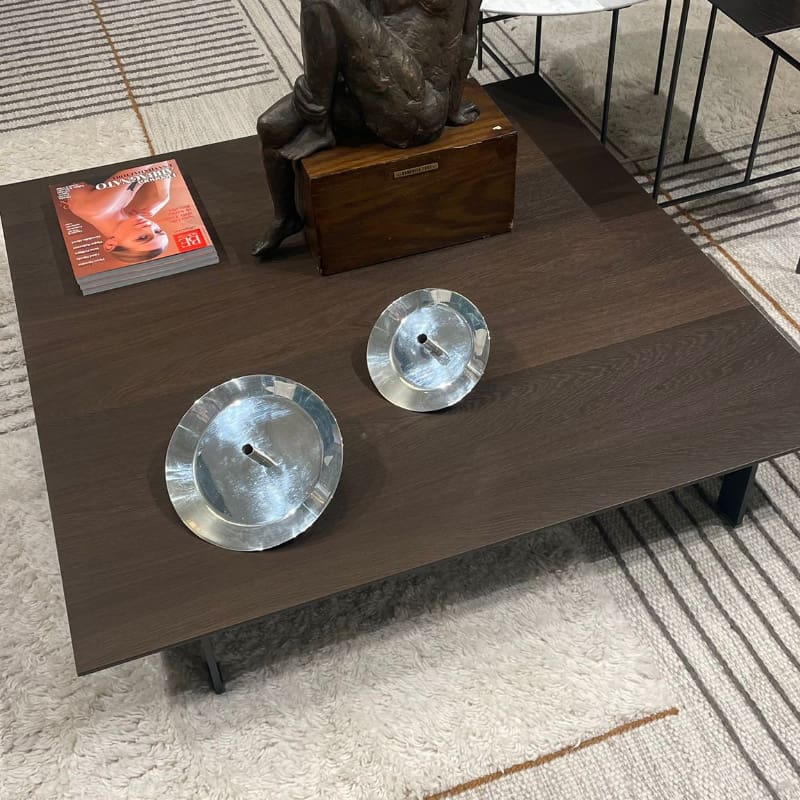 De Padova Tavolino Flying Landscape Rovere affumicato termotrattato 105x105 1 Longho Design Palermo