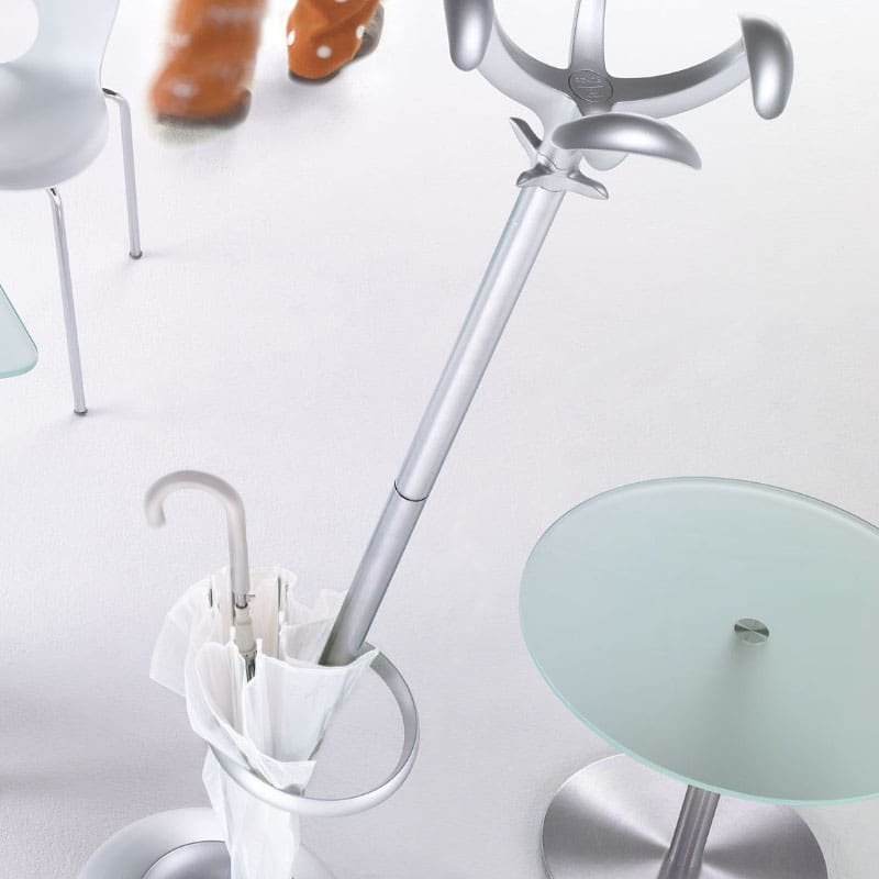 Rexite Appendiabiti da terra con portaombrelli Cactus grigio perla 1 Longho Design Palermo