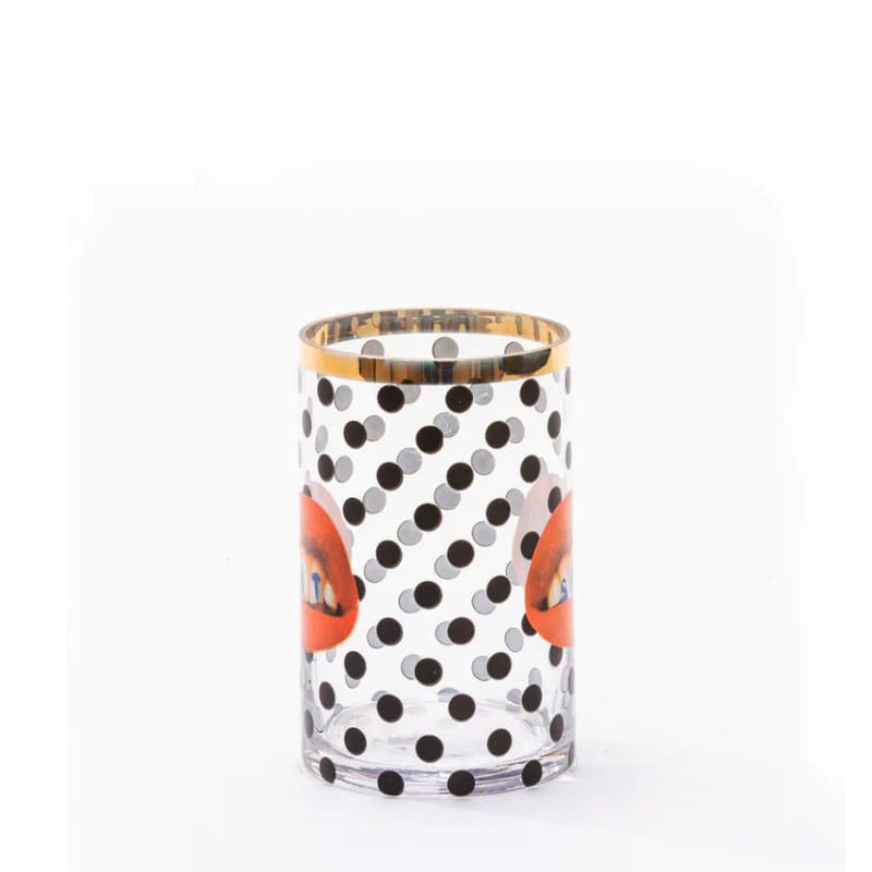 Seletti Vaso in vetro cilindrico piccolo Shit Pois 1 Longho Design Palermo