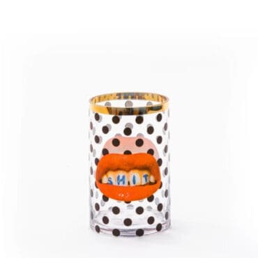 Seletti Vaso in vetro cilindrico piccolo Shit Pois Longho Design Palermo