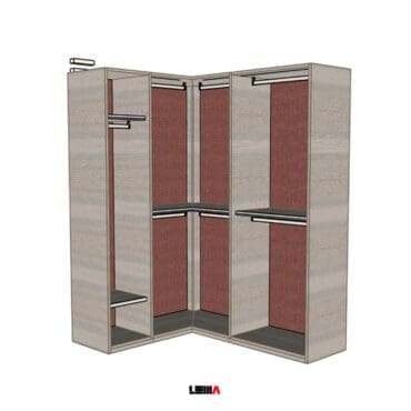 LEMA - Armadio Open larice grigio con kit illuminazione