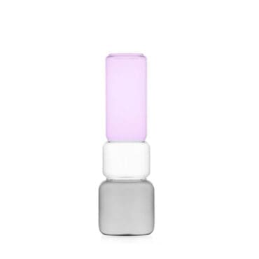 Ichendorf Vaso Revolve smoke/clear/rosa Longho Design Palermo