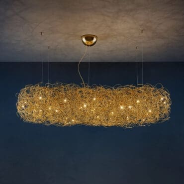 Catellani&Smith Sospensione Fil de Fer Nuvola mod A oro Longho Design Palermo