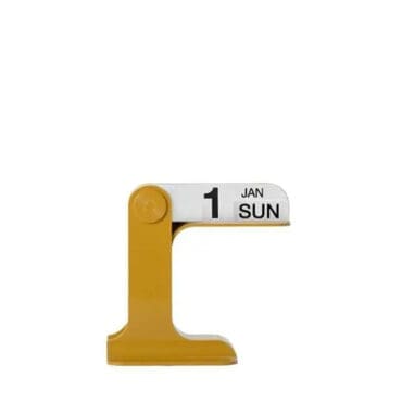 Danese Milano Calendario inglese Timor giallo longho design palermo