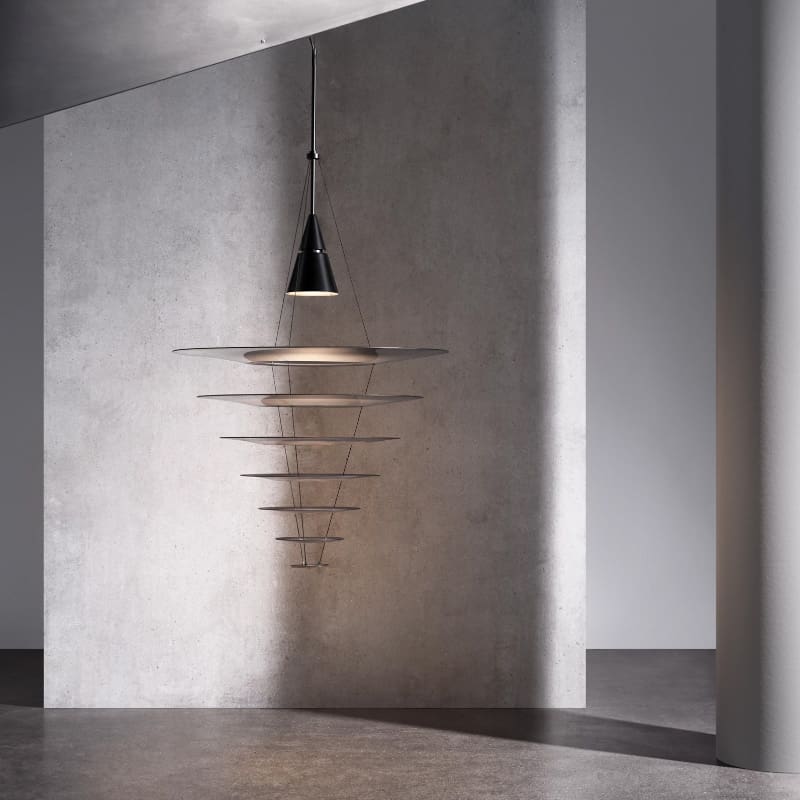 Louis Poulsen Lampada a sospensione Enigma 825 nero 1 Longho Design Palermo