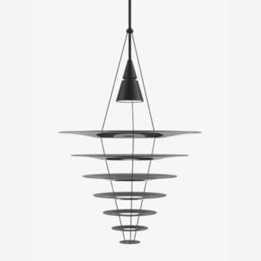 Louis Poulsen Lampada a sospensione Enigma 825 nero Longho Design Palermo