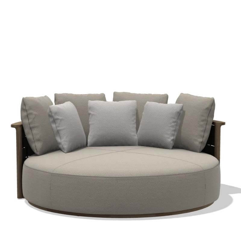 Molteni Daybed outdoor Palinfrasca teak Eva verde oliva tessuto Luna 2 Longho Design Palermo