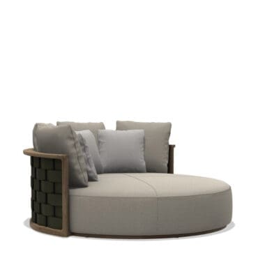 Molteni Daybed outdoor Palinfrasca teak Eva verde oliva tessuto Luna Longho Design Palermo