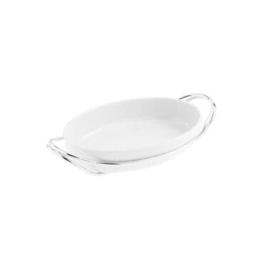 Sambonet Pirofila ovale con supporto acciaio mirror longho design palermo
