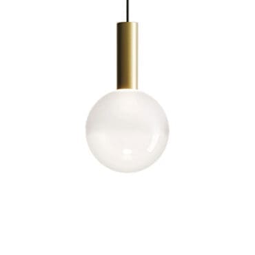Zafferano Lampada a sospensione Sfera oro trasparente sabbiato 3000K longho design palermo