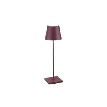 Zafferano Lampada da tavolo Poldina bordeaux longho design palermo