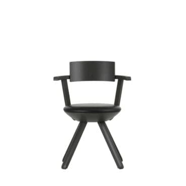 Artek Sedia Rival scocca polipropilene nero seduta pelle naturale nero Longho Design Palermo