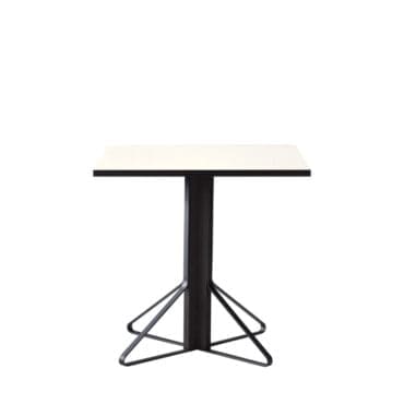 Artek Tavolo quadrato Kaari gambe rovere nero top HPL bianco lucido Longho Design Palermo