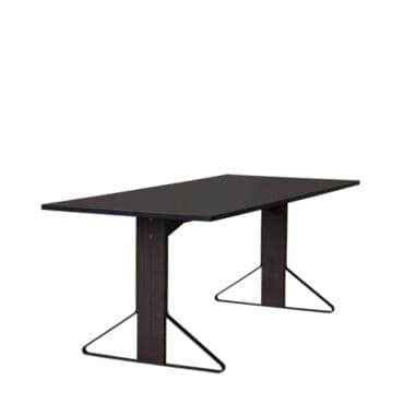 Artek Tavolo rettangolare Kaari gambe rovere nero top nero linoleum L200 Longho Design Palermo