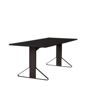 Artek Tavolo rettangolare Kaari gambe rovere nero top nero lucido L200 Longho Design Palermo