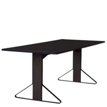 Artek Tavolo rettangolare Kaari gambe rovere nero top nero lucido L240 Longho Design Palermo