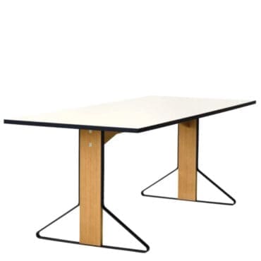 Artek Tavolo rettangolare Kaari gambe rovere top bianco lucido L240 Longho Design Palermo