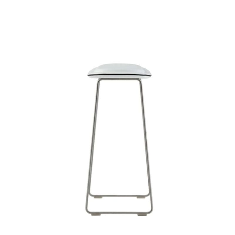 Cappellini Sgabello Hi Pad base acciaio pelle cat. G h80 grigio 1 Longho Design Palermo