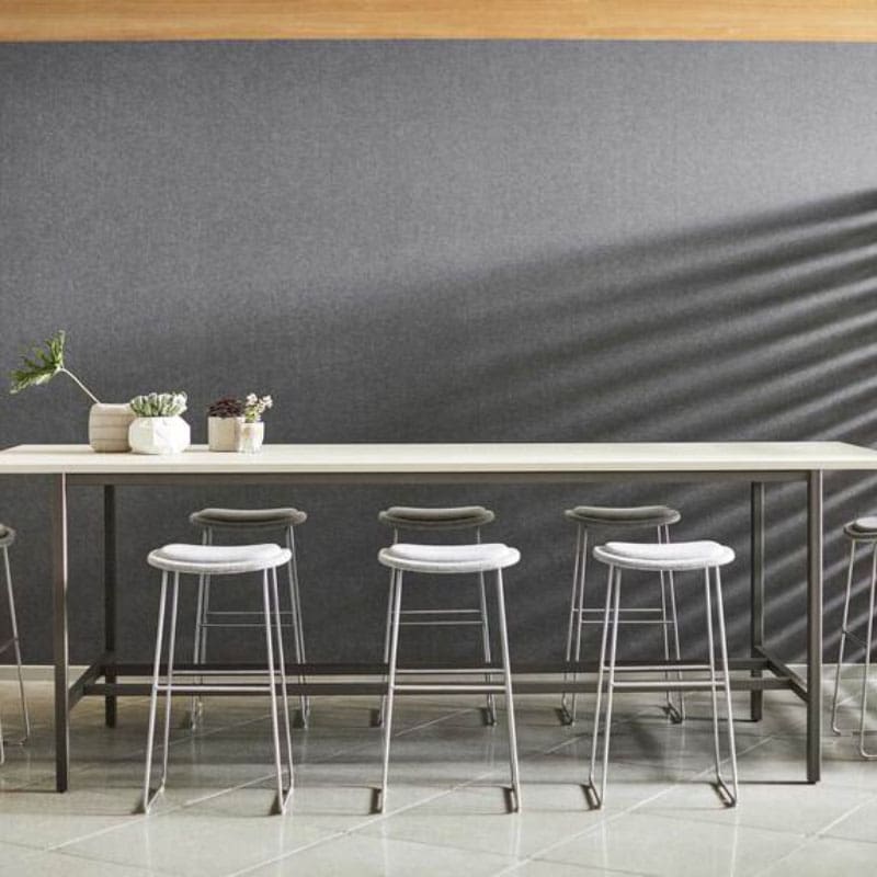 Cappellini Sgabello Hi Pad base bianca tessuto cat. A h70 1 Longho Design Palermo