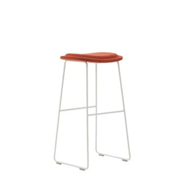 Cappellini Sgabello Hi Pad base bianca tessuto cat. A h80 arancione Longho Design Palermo