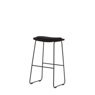 Cappellini Sgabello Hi Pad base nera tessuto cat. A h70 nero Longho Design Palermo