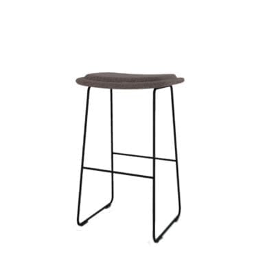 Cappellini Sgabello Hi Pad base nera tessuto cat. A h80 marrone Longho Design Palermo