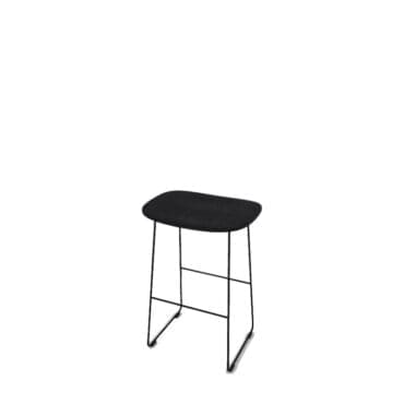 Cappellini - Sgabello Morrison base nera seduta frassino nero h45