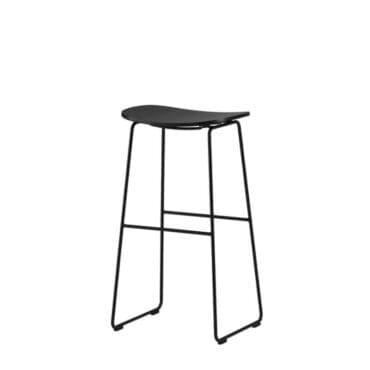 Cappellini Sgabello Morrison base nera seduta frassino nero h80 Longho Design Palermo