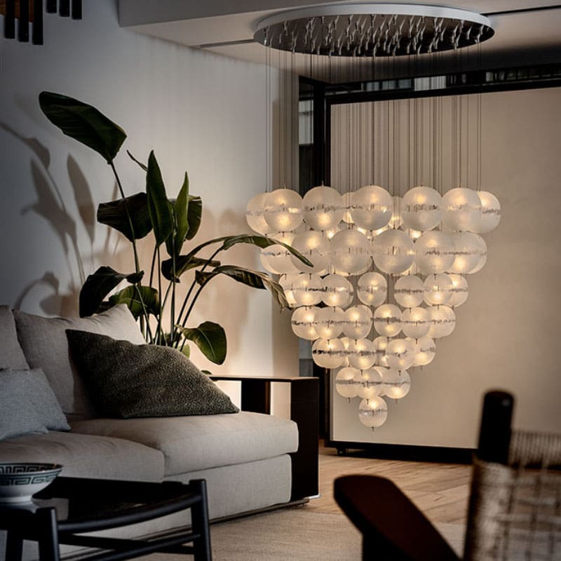 Catellani&Smith Lampadario Postkrisi base rotonda 4 Longho Design Palermo