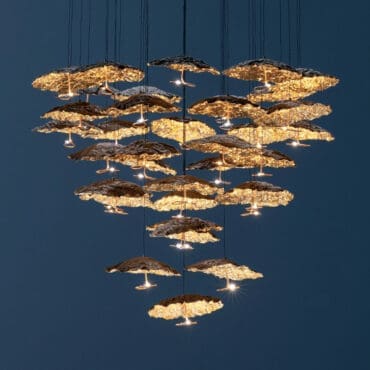 Catellani&Smith Lampadario a Grappolo Gold Moon Longho Design Palermo
