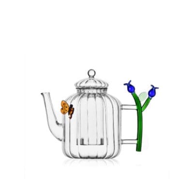 Ichendorf Teiera ottica fiore blu e farfalla Botanica Longho Design Palermo