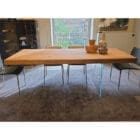 Lago Tavolo Air Wildwood 200x100 naturale vetro extrachiaro 2 Longho Design Palermo