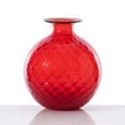 Venini Vaso Balloton Medium Rosso filo verde mela 1 Longho Design Palermo