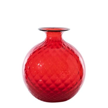 Venini Vaso Balloton Medium Rosso filo verde mela Longho Design Palermo