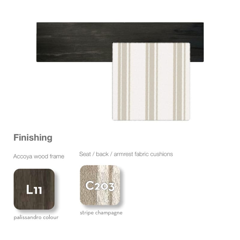FInitura Palissandro Stripe champagne Longho Design Palermo
