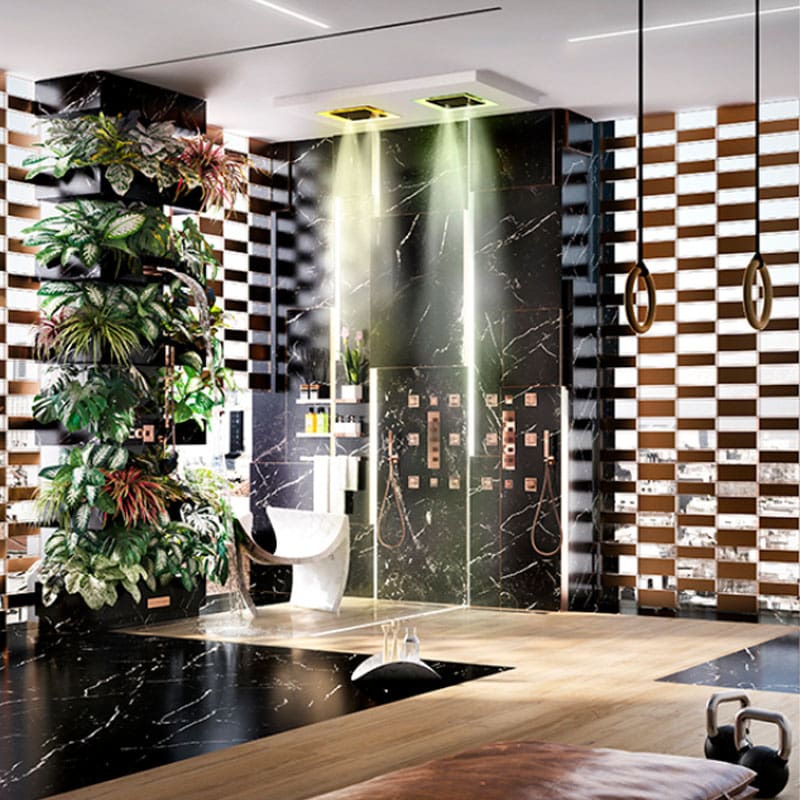 Gessi Sistema multifunzione Cromoterapia Afilo 57509#279 Matte White longho design palermo 1