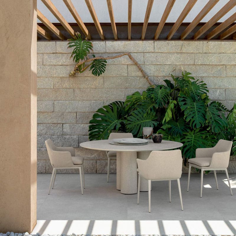 Talenti Poltrona pranzo Claude Warm white Cordonetto beige 1 Longho Design Palermo