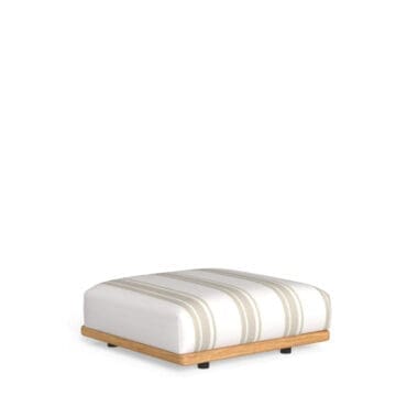 Talenti Pouf Elton Accoya Stripe champagne Longho Design Palermo