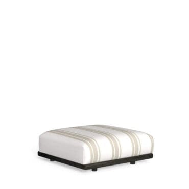 Talenti Pouf Elton Palissandro Stripe champagne Longho Design Palermo