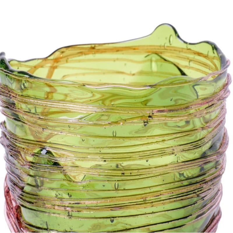 Corsi Design Vaso Spaghetti Clear Bottle Green Antique Pink 2 Longho Design Palermo