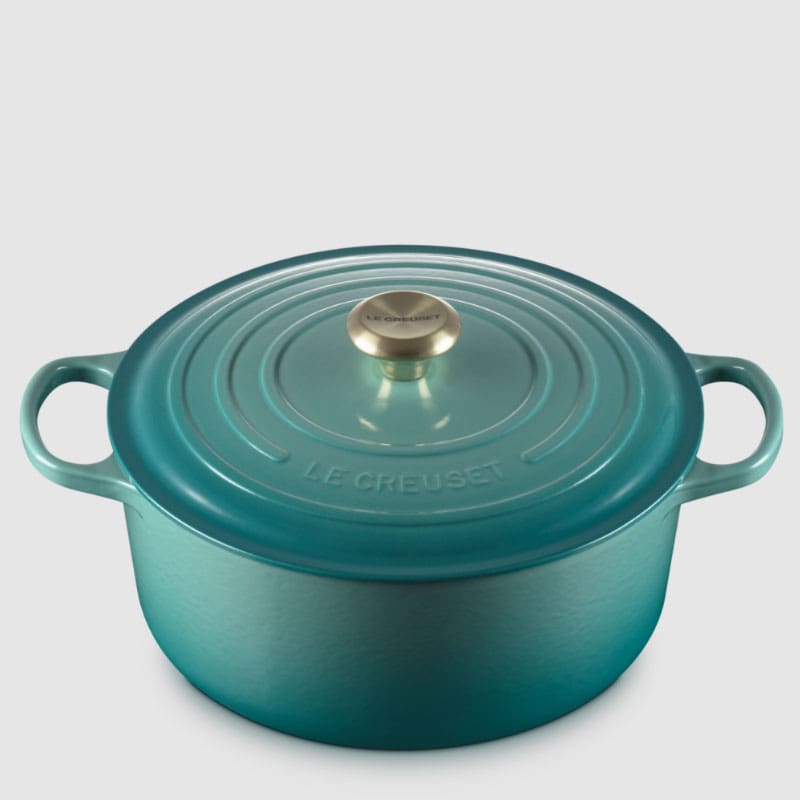 Le Creuset Casseruola Cocotte Rotonda Evolution d28 Blu Riviera 1 Longho Design Palermo