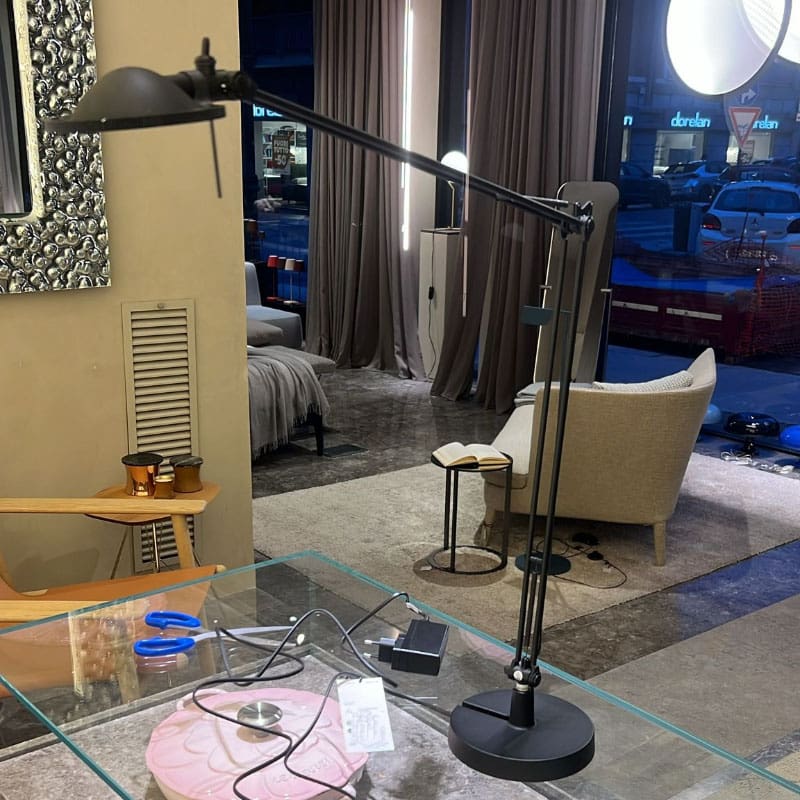 Luceplan Lampada da tavolo Berenice D12N diffusore metallo nero 1 Longho Design Palermo