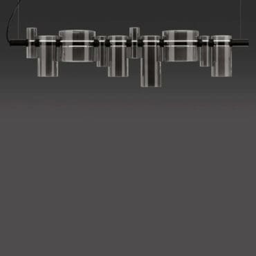 Oluce Lampada a sospensione Dancing Glass 457 fume Longho Design Palermo