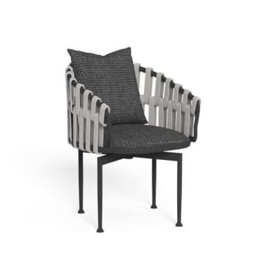Talenti Poltrona pranzo girevole Frame Graphite Dark grey Longho Design Palermo