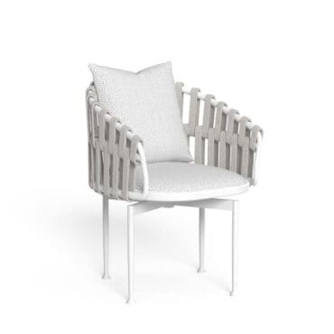 Talenti Poltrona pranzo girevole Frame white silver Longho Design Palermo