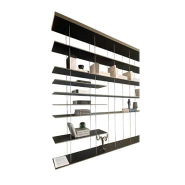 Molteni Libreria da parete Graduate L200 H248 alluminio nero Longho Design Palermo