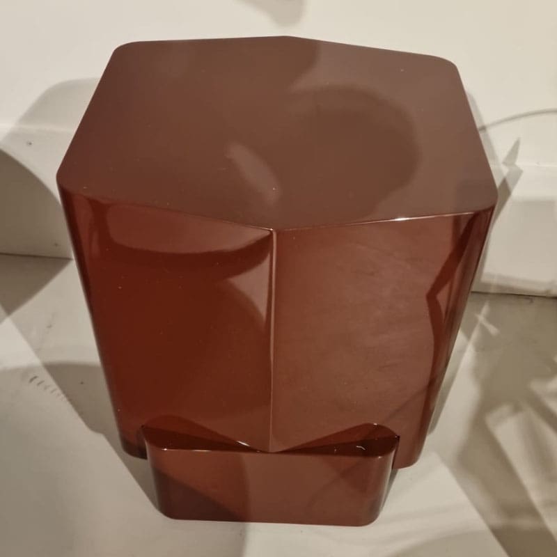 Molteni Tavolino Lèa laccato lucido rosso borgogna 4 Longho Design Palermo