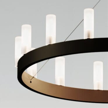 Fontana Arte Diffusore tubo Pyrex sabbiato per lampada a sospensione Chandelier Longho Design Palermo